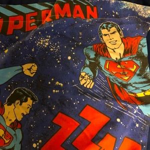 Vintage “Superman” original DC Comics Bed Sheets Twin Size